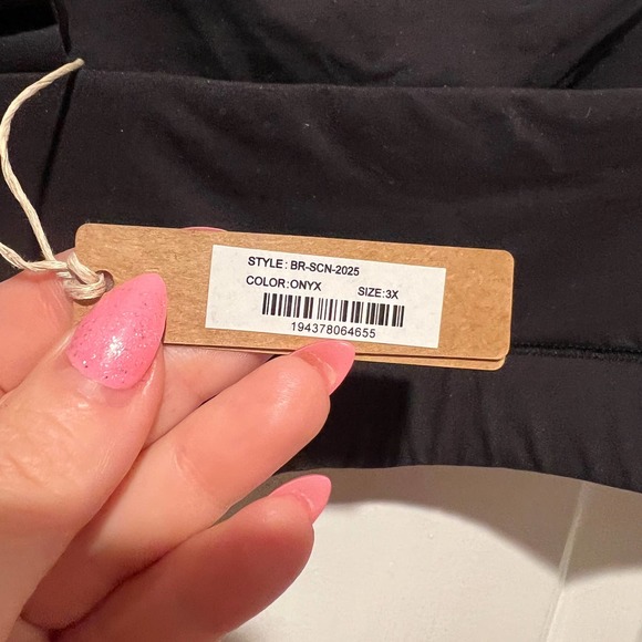 Nwt SKIMS Scoop Black Bra Noir 3x - Picture 4 of 6